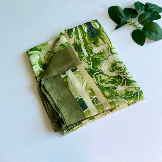 Bambu Şal Lipa Desen - Yeşil