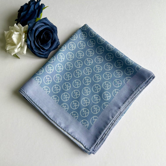 MK Desen Pamuk Eşarp - Mavi