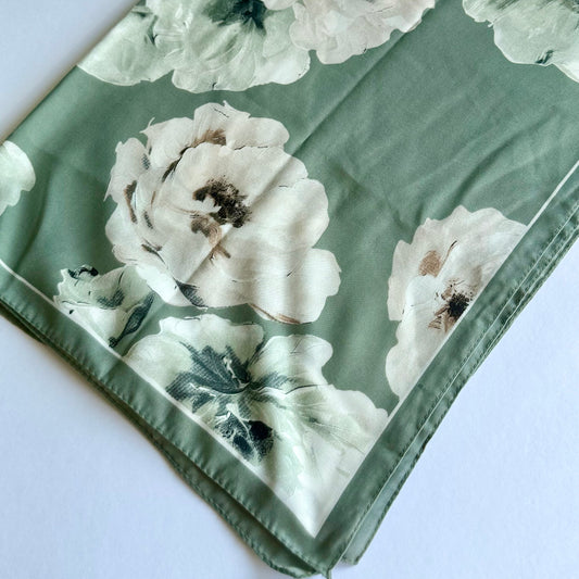 Anatolia Çiçekli Etnik Şal Yeşil